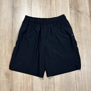 Leg3nd Mens Size Medium M Black Pocket Drawstring Gym Shorts Lightweight